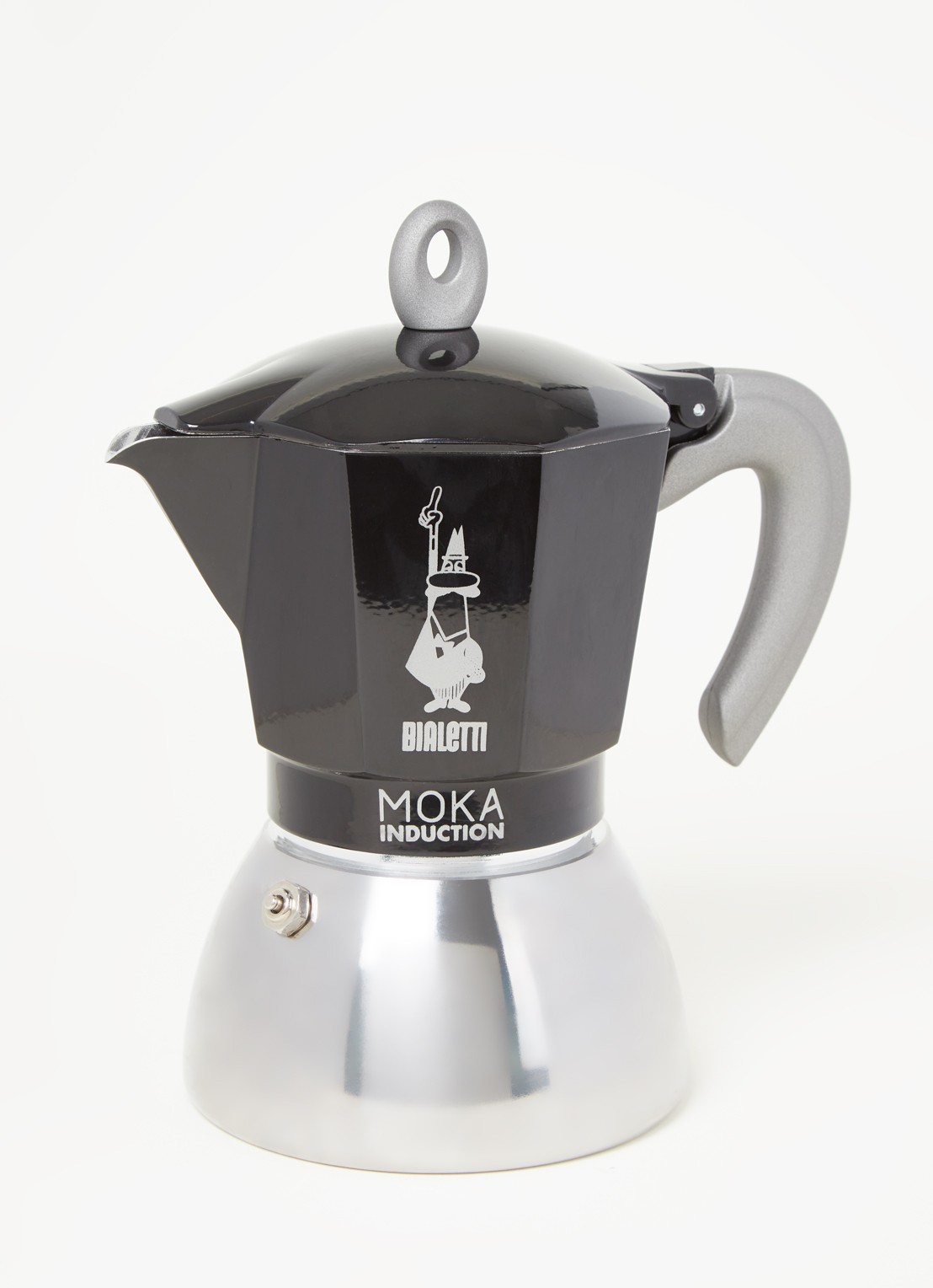 Bialetti Moka Inductie percolator 6-kops - voorkant 2 zwart