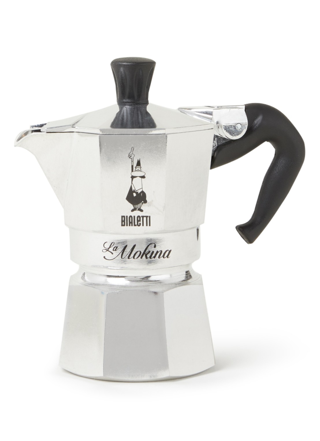 Bialetti Mokina espresso percolator  - voorkant zilver