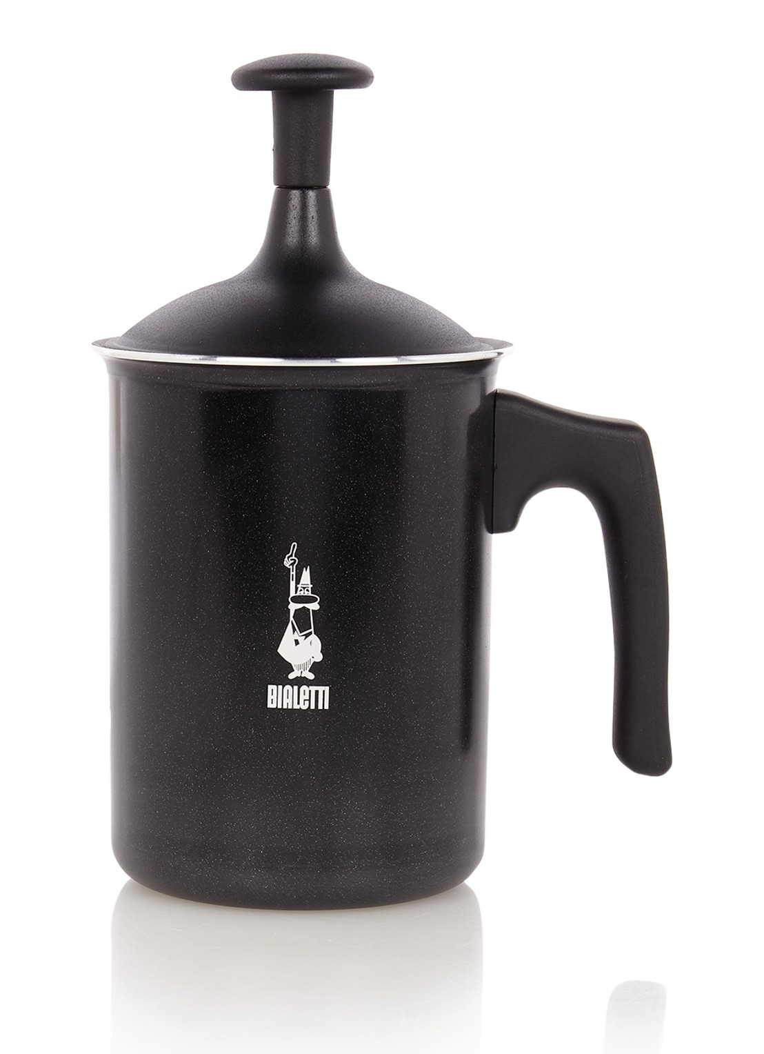 Bialetti Tutto Crema melkopschuimer 10 cm - voorkant zwart