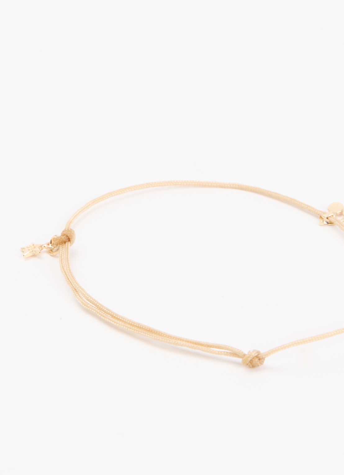 Bibi Camille Armband met bedel verguld - detail beige