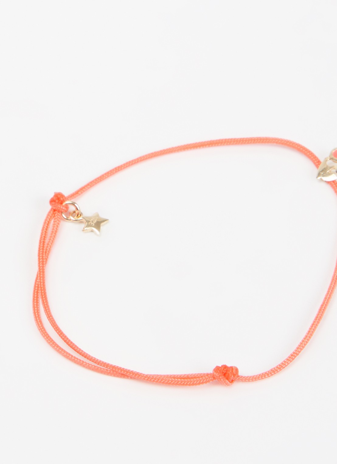 Bibi Camille Armband met bedel verguld - detail neonroze