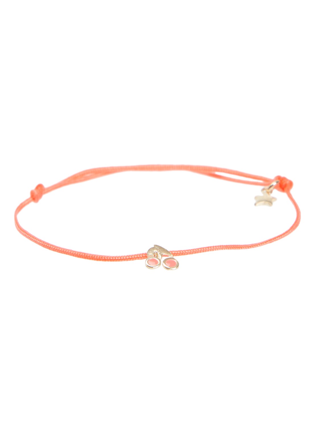 Bibi Camille Armband met bedel verguld - voorkant 3 neonroze