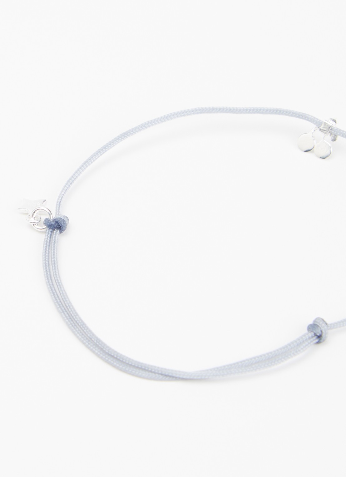 Bibi Camille Armband met bedel - detail 2 blauwgrijs