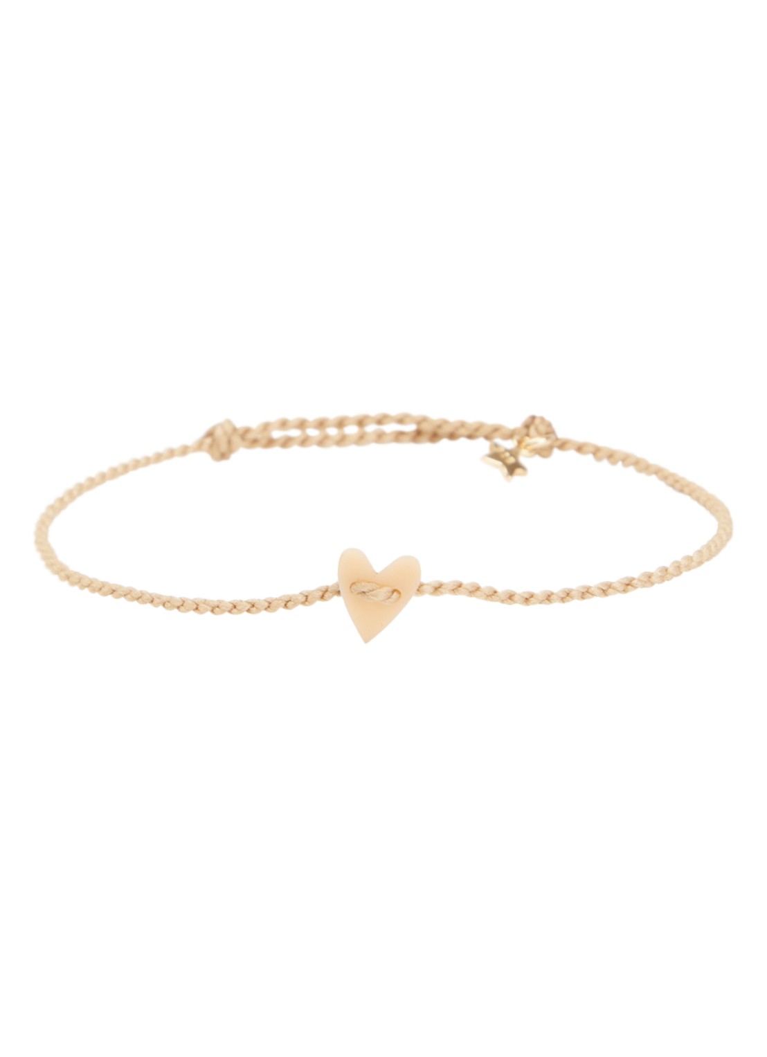 Bibi Camille Armband met bedel - voorkant 3 beige