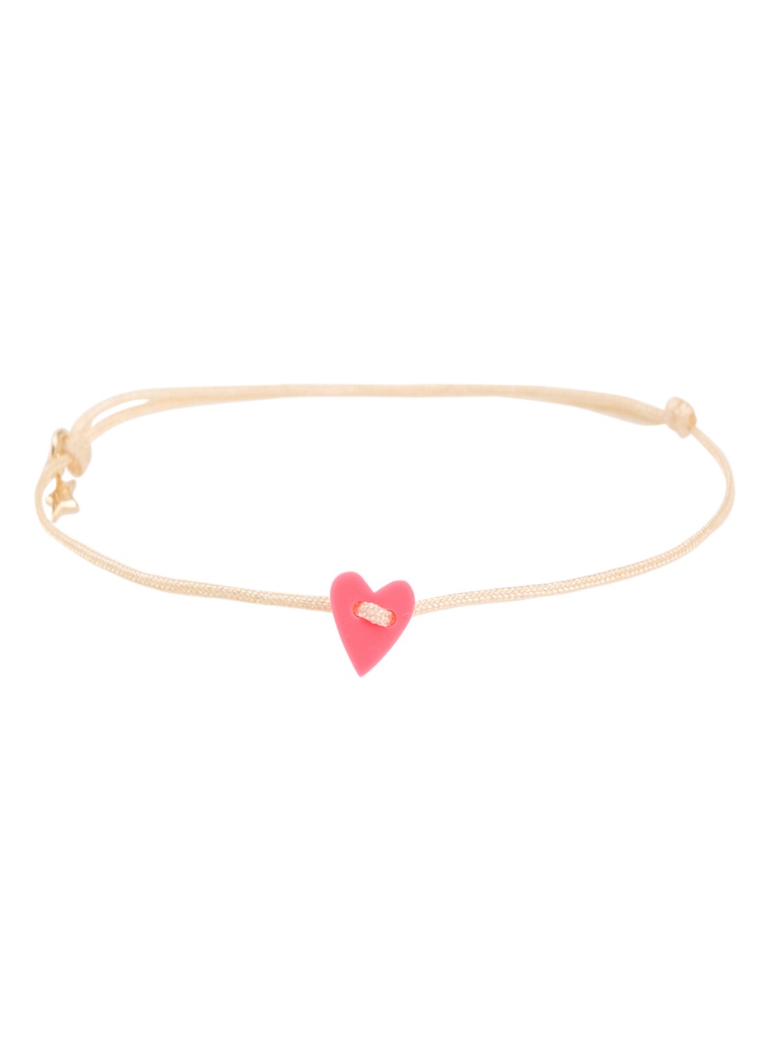Bibi Camille Armband met bedel - voorkant fuchsia