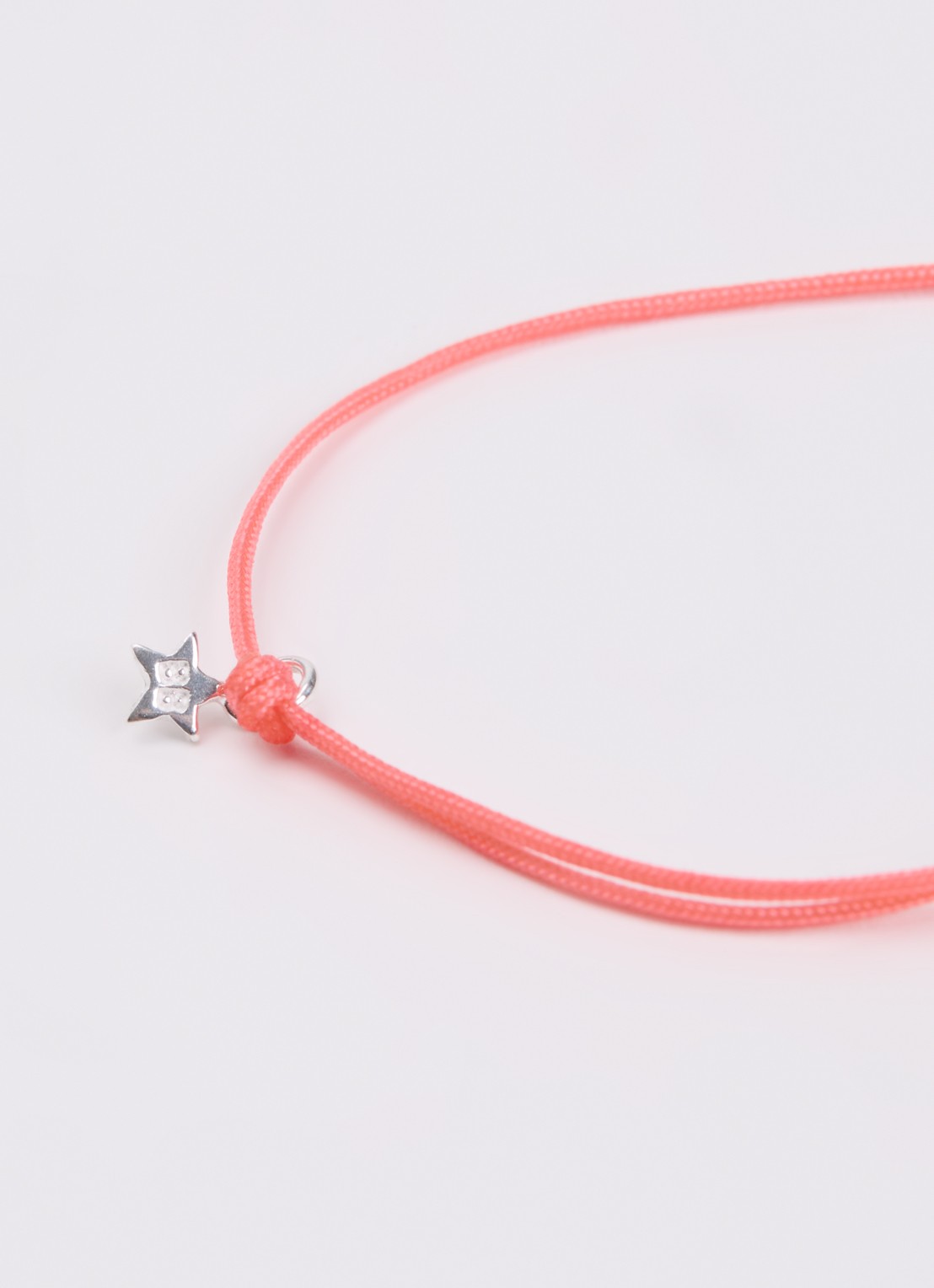 Bibi Camille Heart Rope S armband met bedel - detail 2 fuchsia