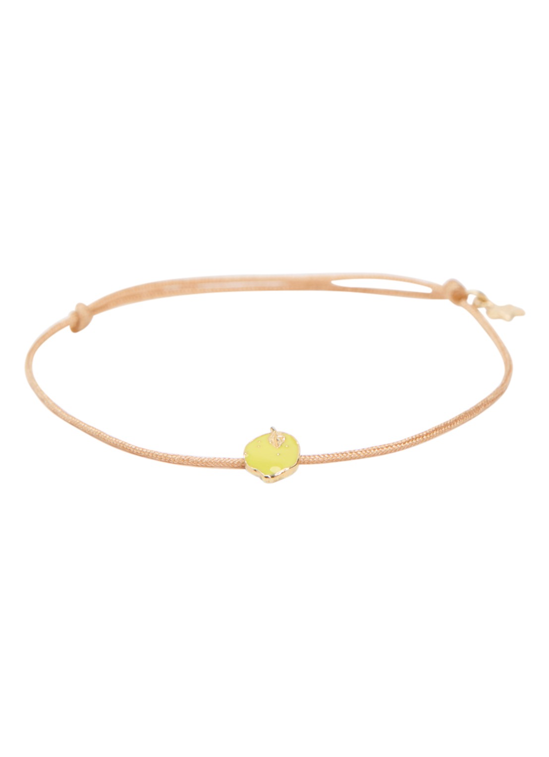 Bibi Camille Lemon Flat armband met bedel - voorkant 3 goud