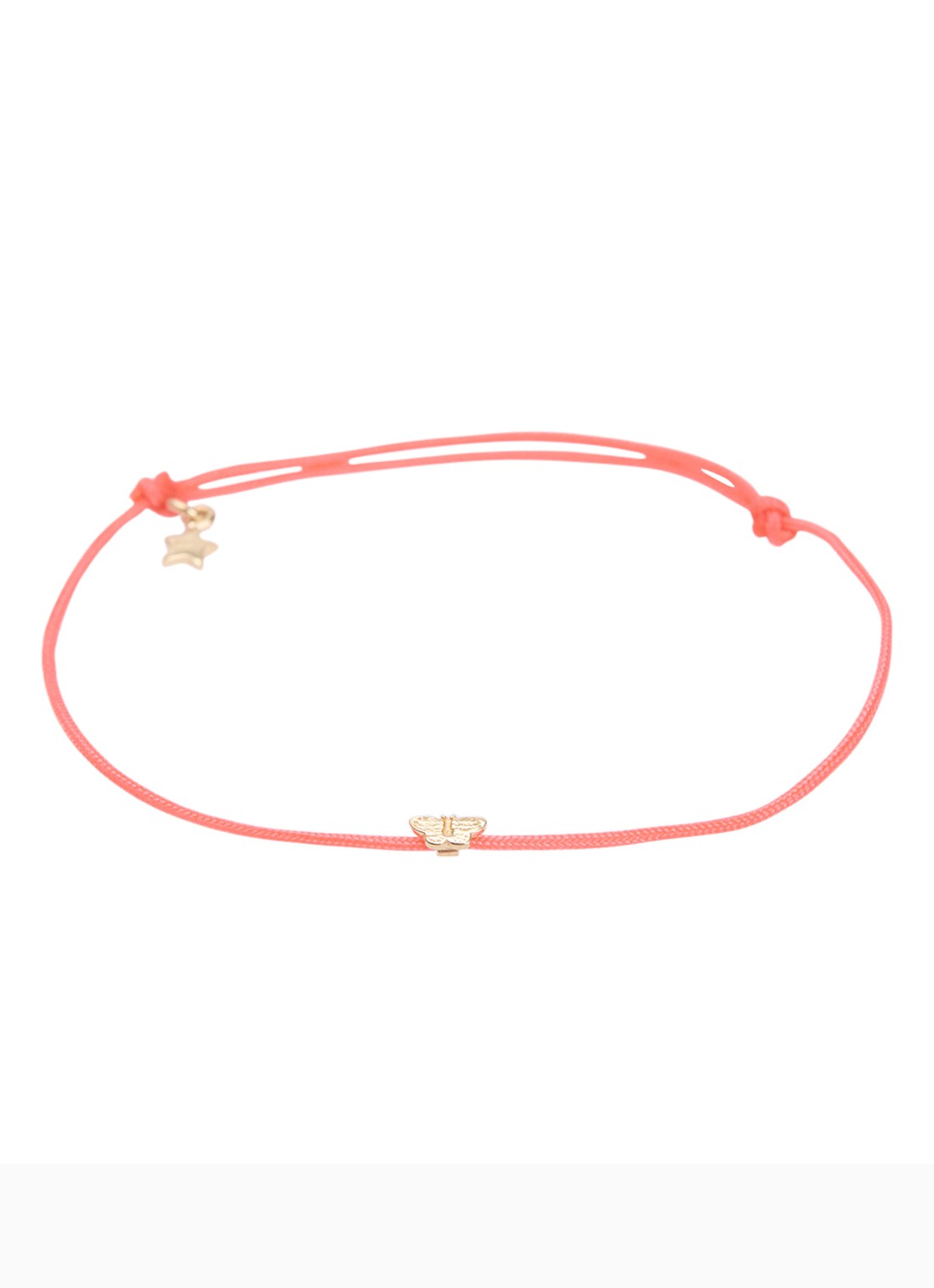 Bibi Camille Mini Butterfly armband met bedel - voorkant 3 roze