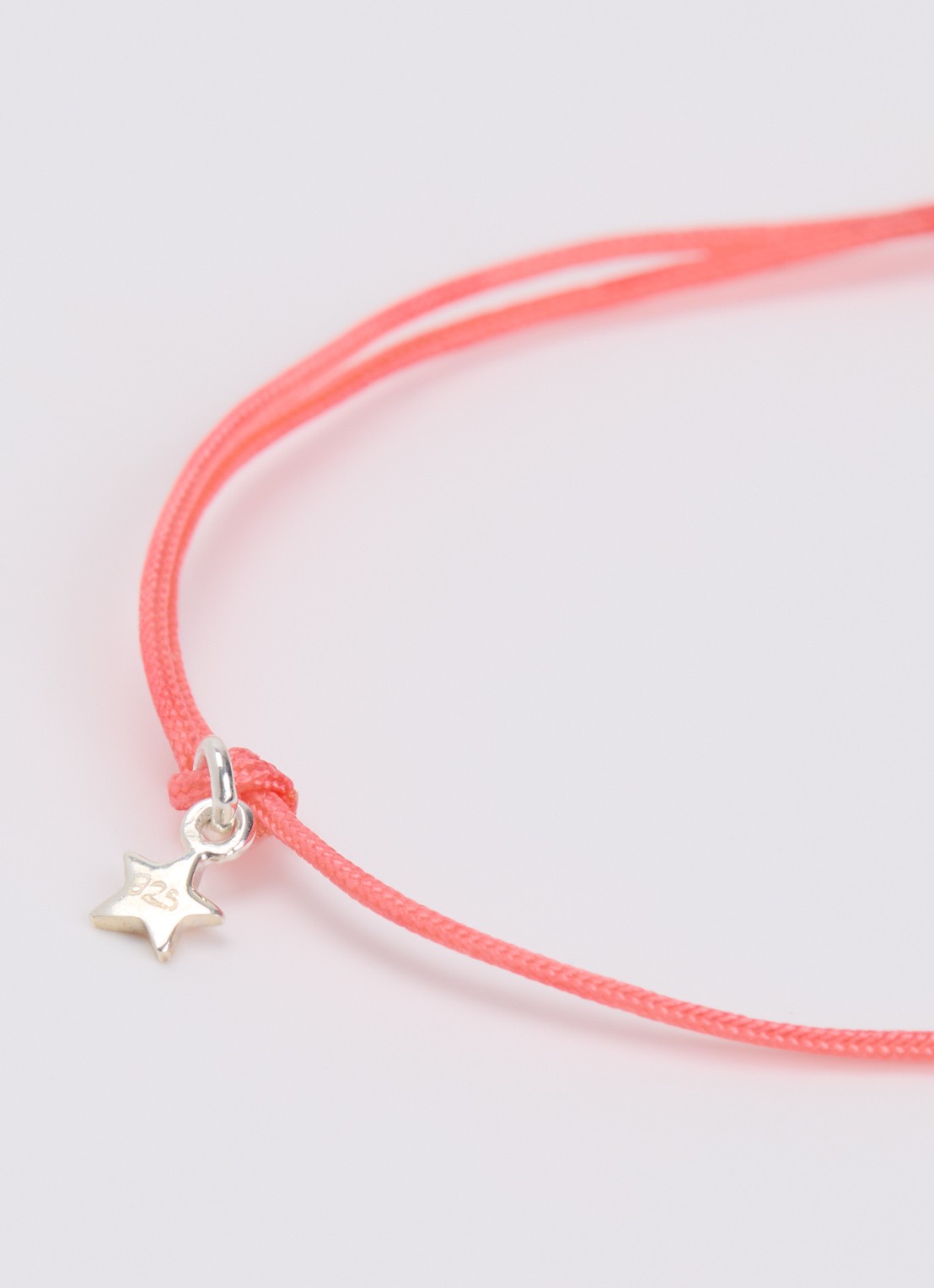 Bibi Camille Mini Flower Rope armband met bedel - detail 2 roze