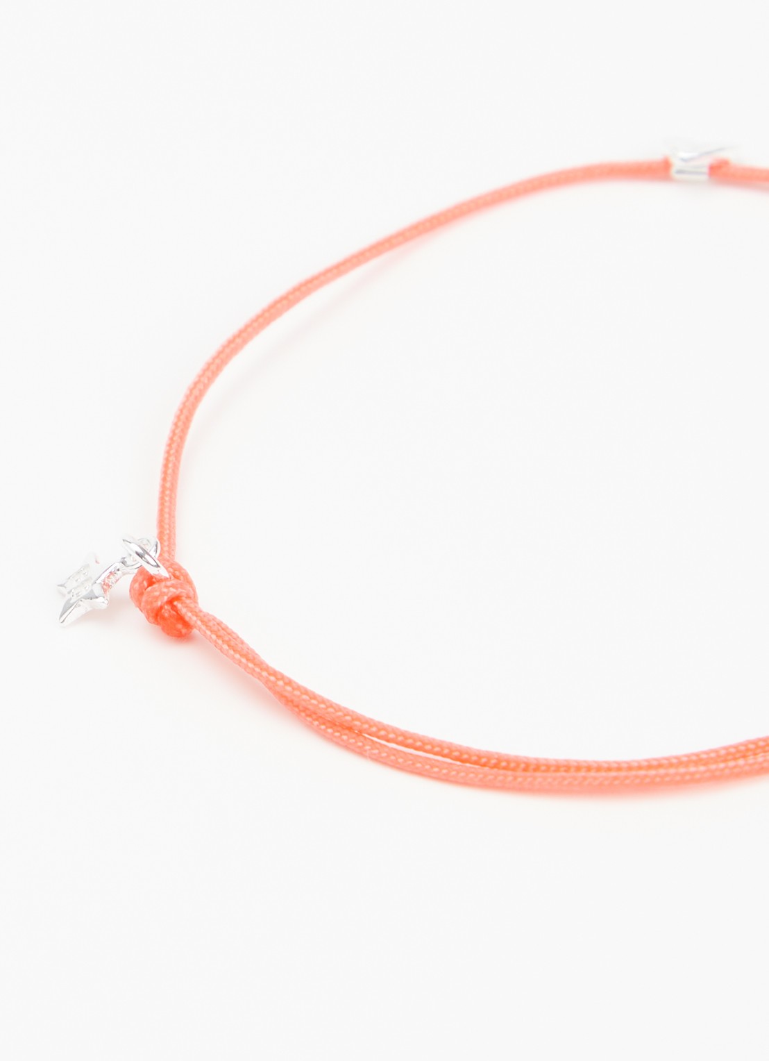 Bibi Camille Mini Heart S armband met bedel - detail 2 koraalroze