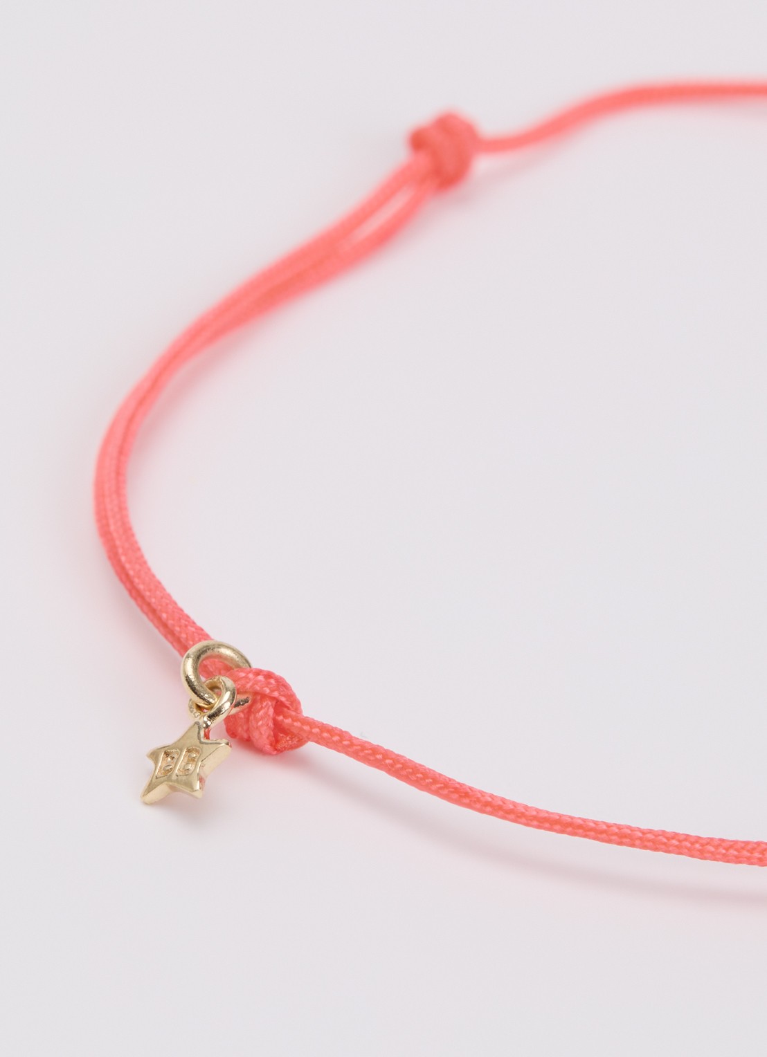 Bibi Camille Mini Smiley armband met bedel - detail 2 roze