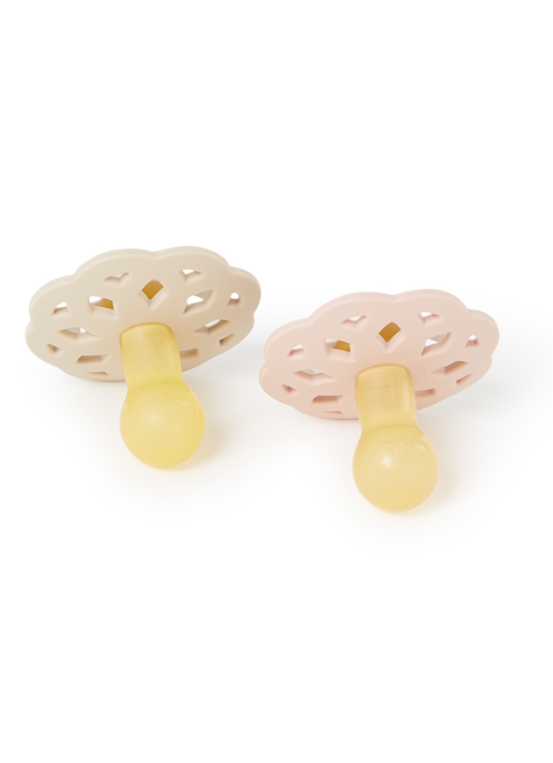 BIBS Boheme Glow speen in 2-pack - voorkant oudroze