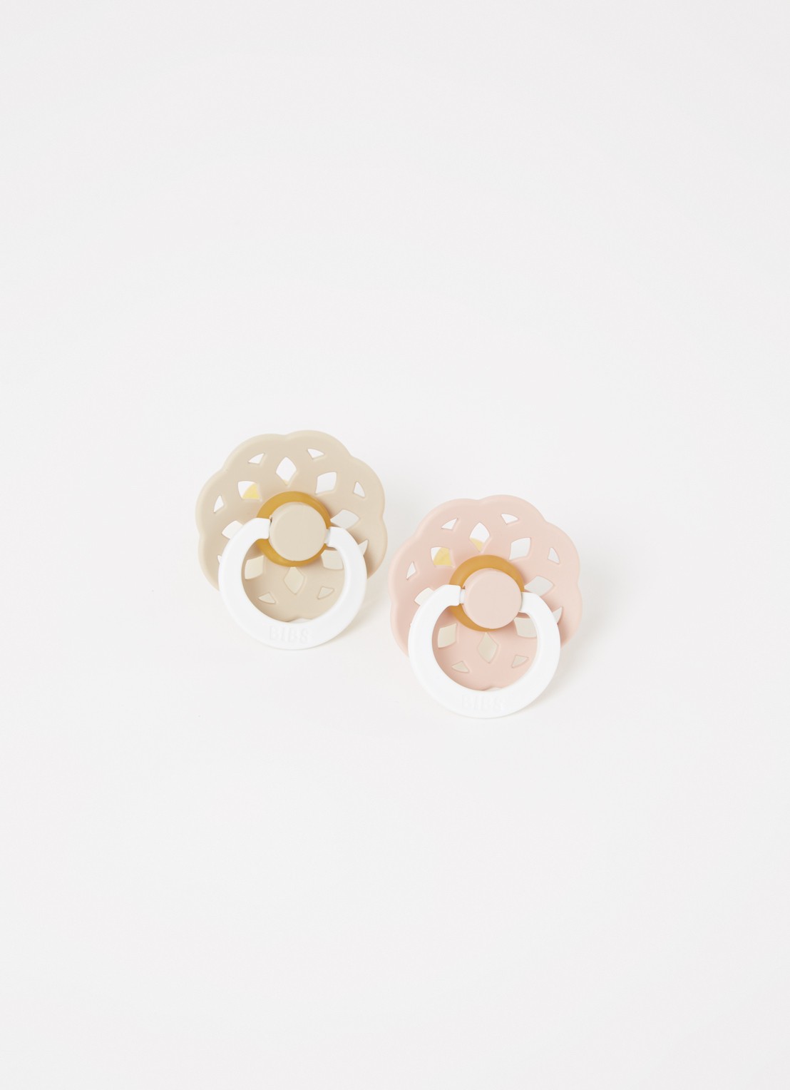 BIBS Boheme Glow speen in 2-pack - voorkant 2 oudroze