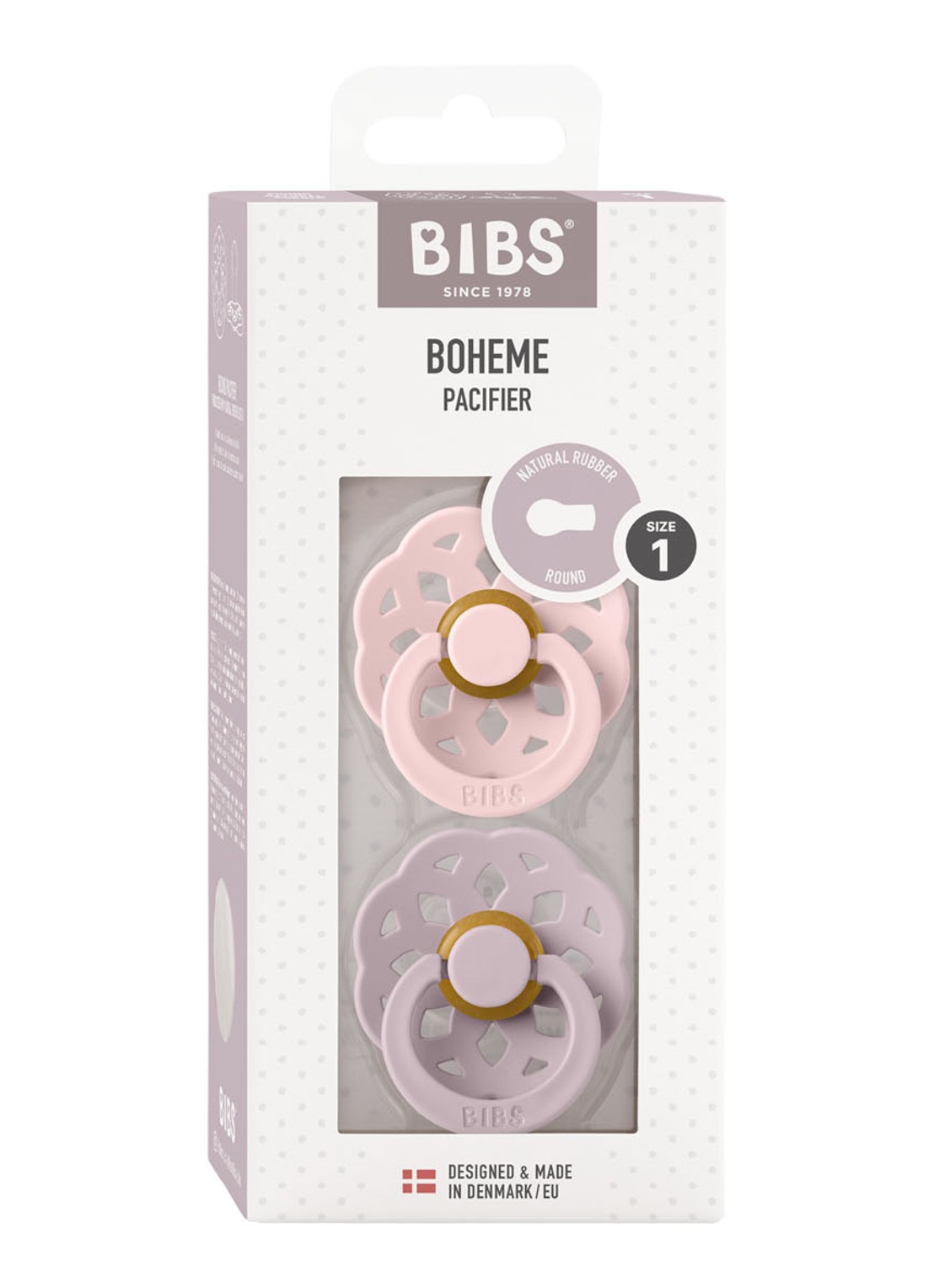 BIBS Boheme speen in 2-pack - detail 6 lichtpaars