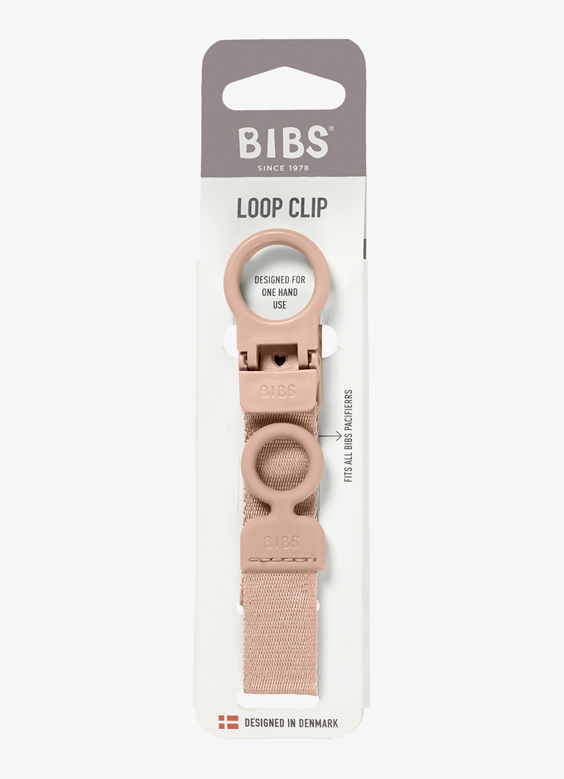 BIBS Clip speenkoord - detail 3 oudroze
