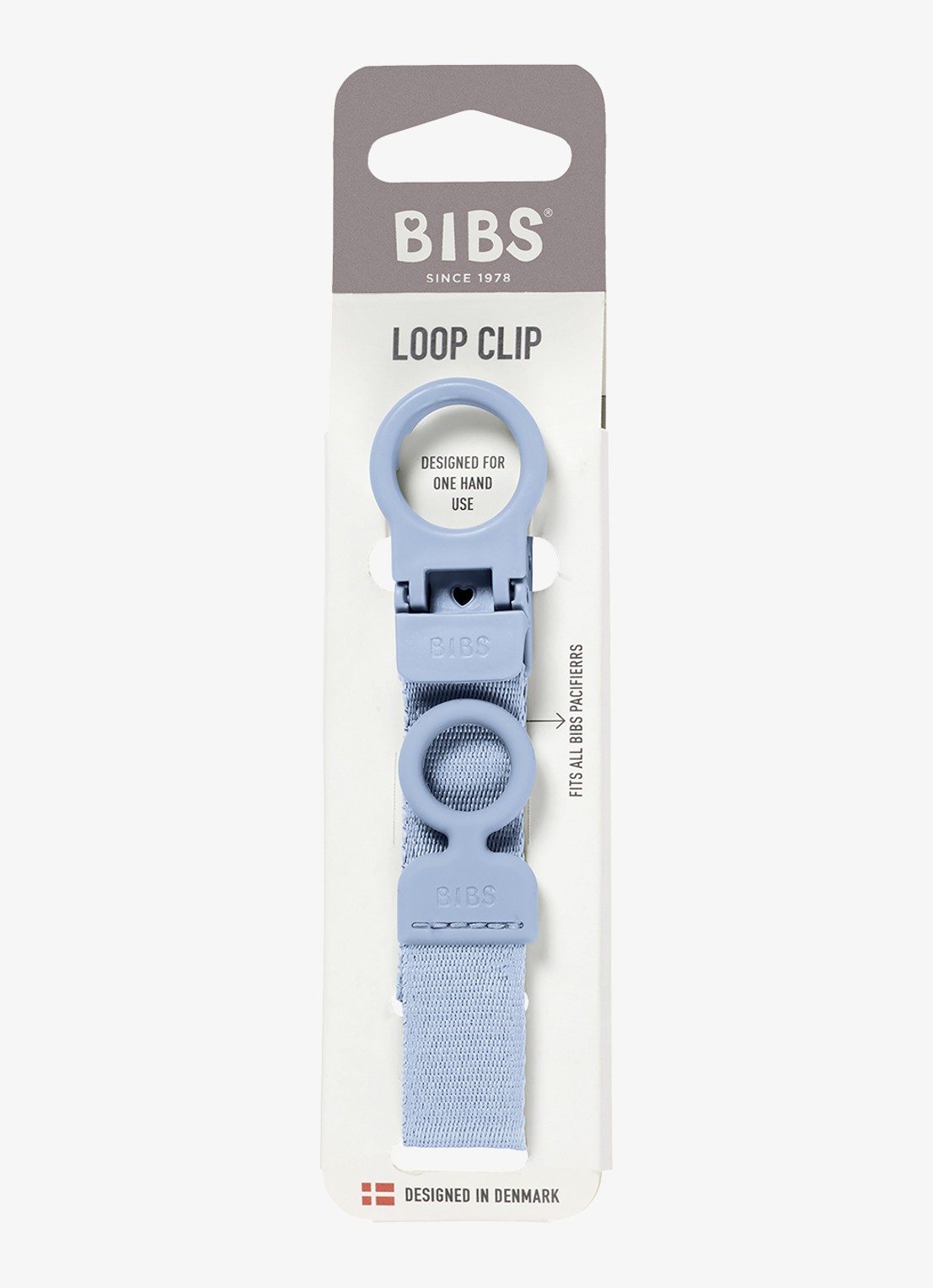 BIBS Clip speenkoord - detail blauw
