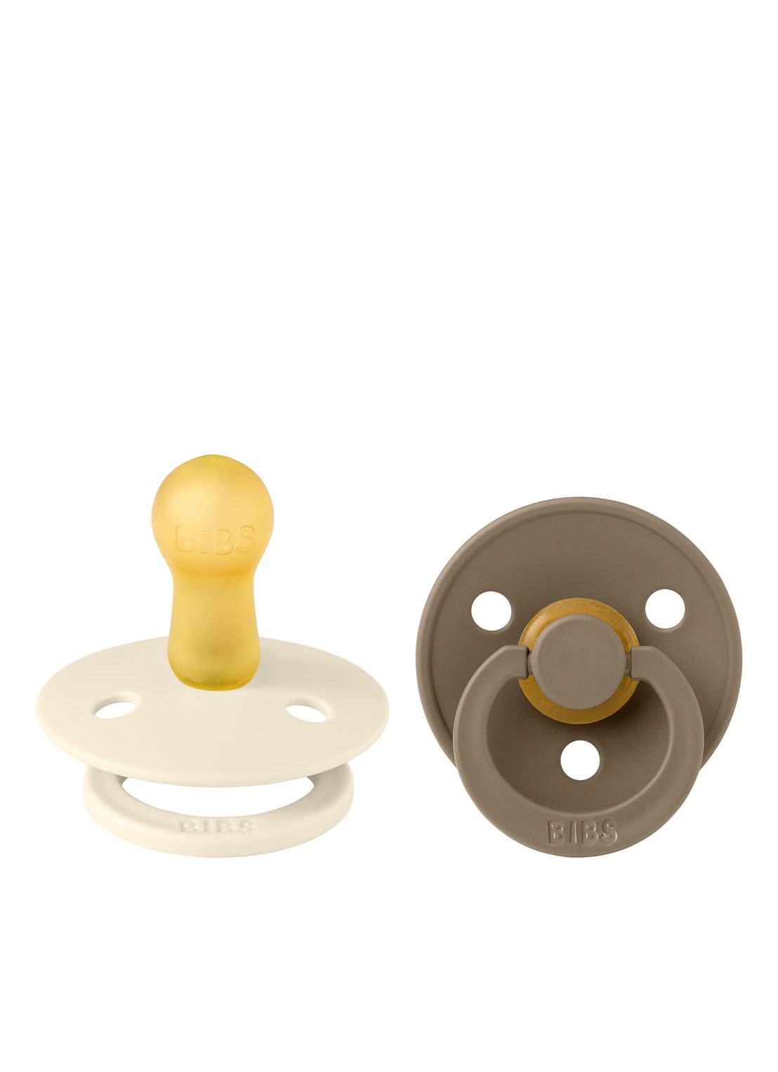 BIBS Colour fopspeen in 2-pack - voorkant 6 lichtbruin