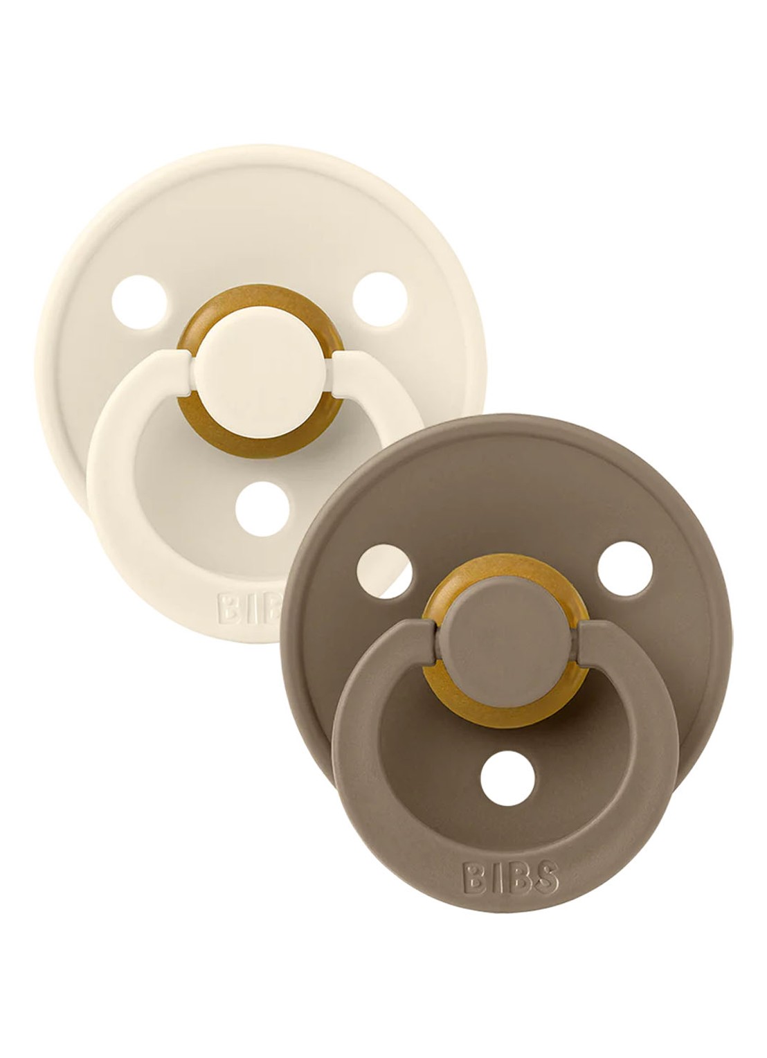 BIBS Colour fopspeen in 2-pack - voorkant 7 lichtbruin