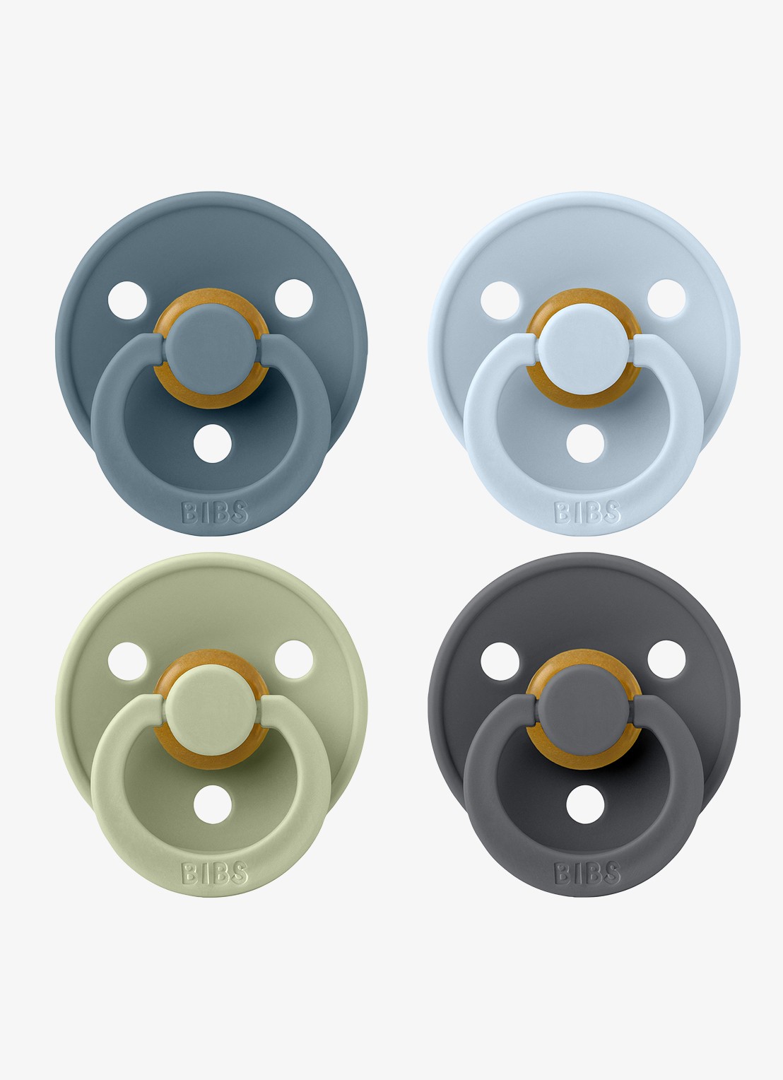 BIBS Fopspeen in 4-pack - voorkant 3 multicolor