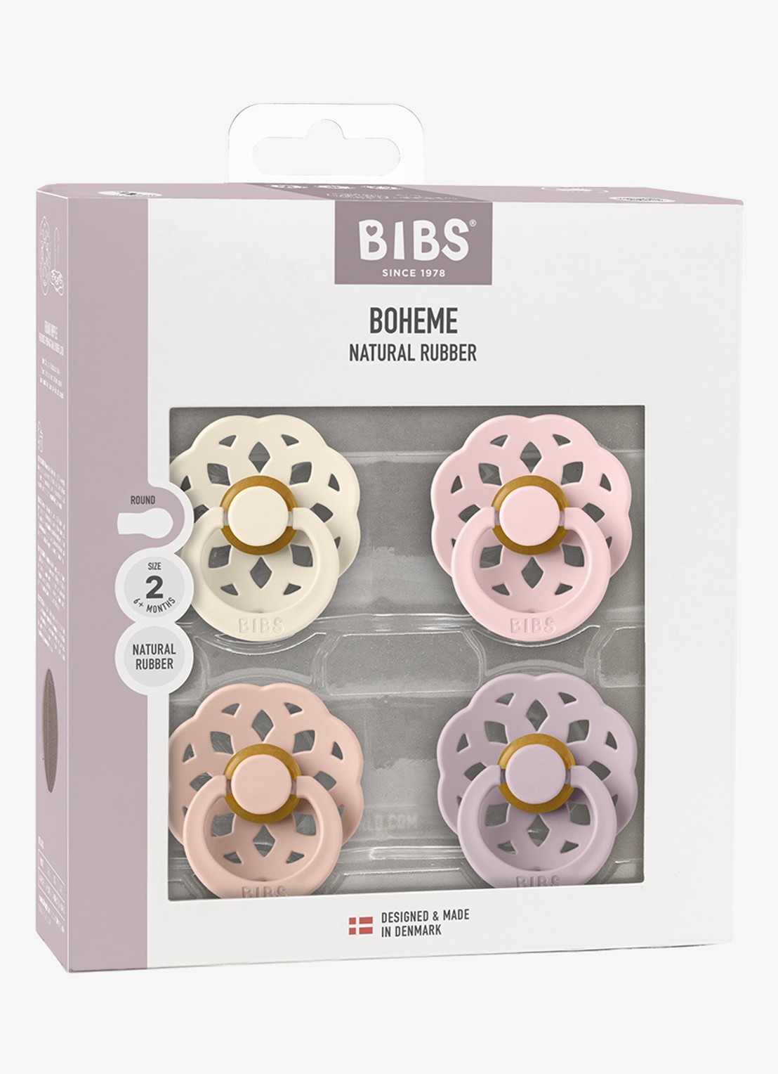 BIBS Glow In The Dark fopspeen in 4-pack - detail 4 multicolor