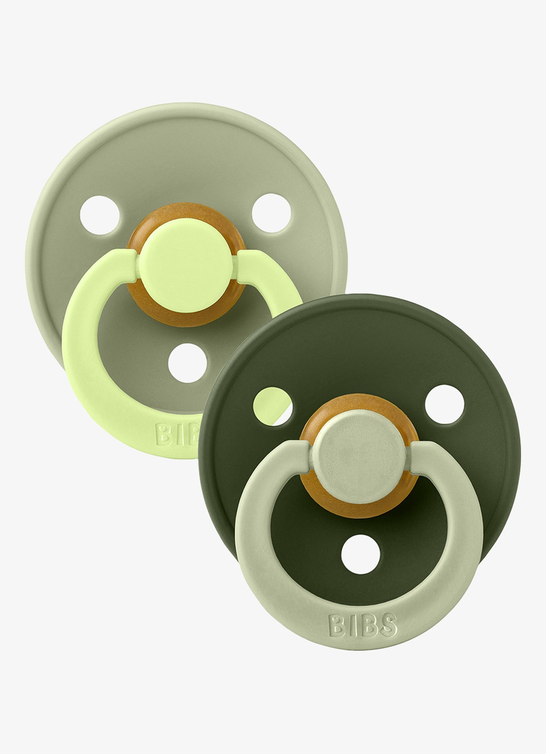 BIBS Studio Collection fopspeen in 2-pack - voorkant lindegroen
