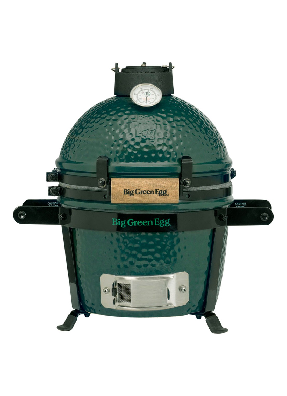 Big Green Egg Mini kamado barbecue met carrier 2-delig - voorkant groen