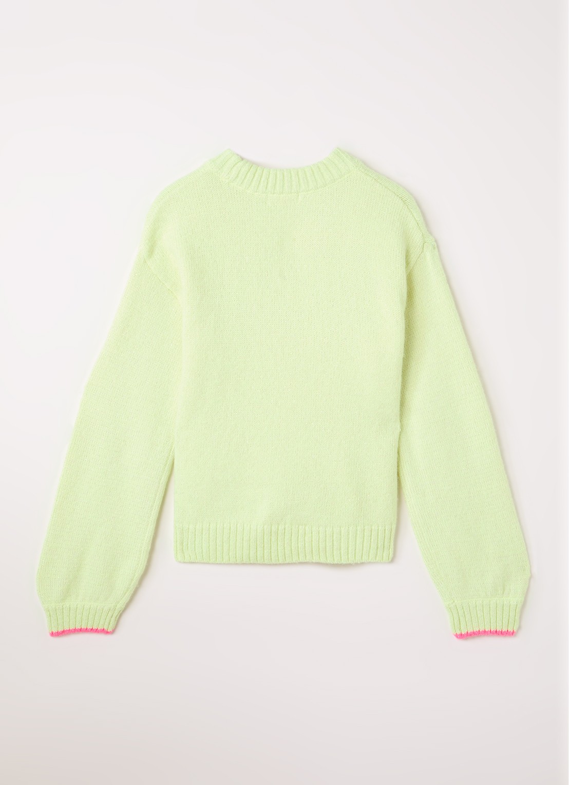 Billieblush Fijngebreide trui in wolblend met lurex - voorkant 2 neongroen