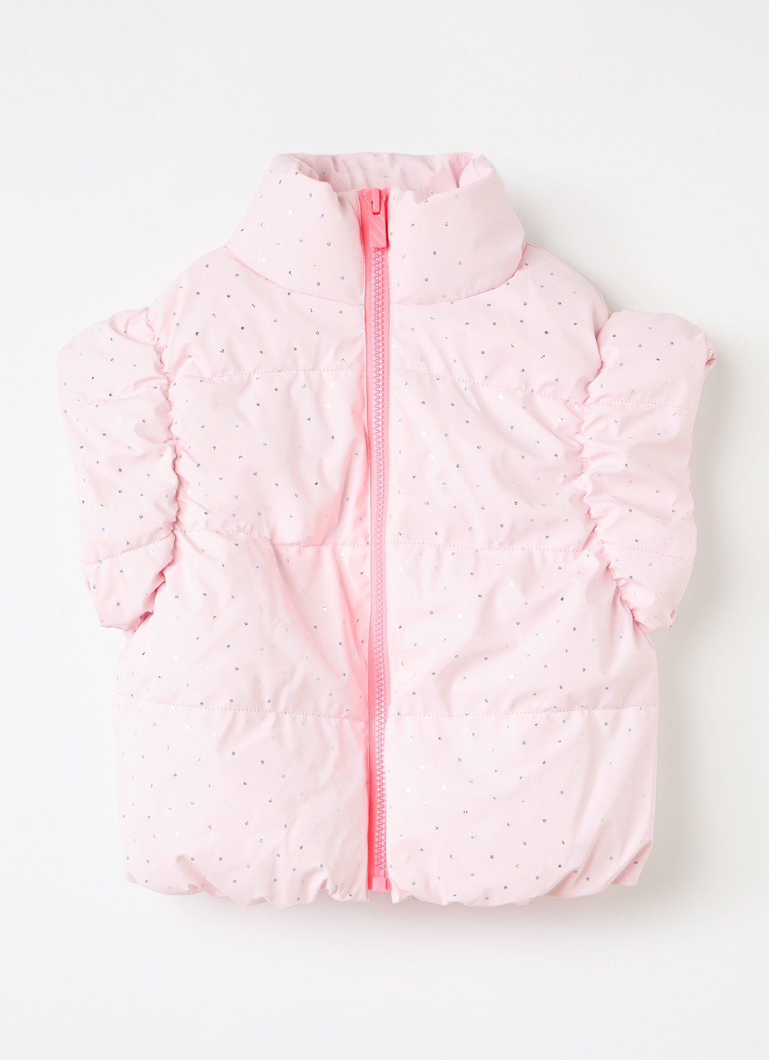 Billieblush Gewatteerde bodywarmer met lurex - voorkant roze