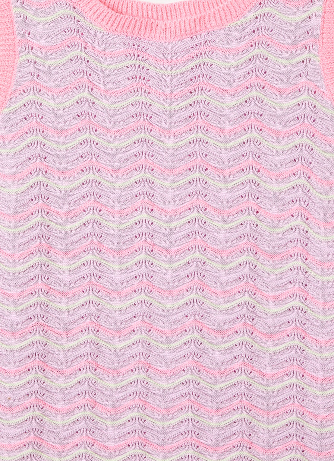 Billieblush Grofgebreide jurk met streepprint - detail paars