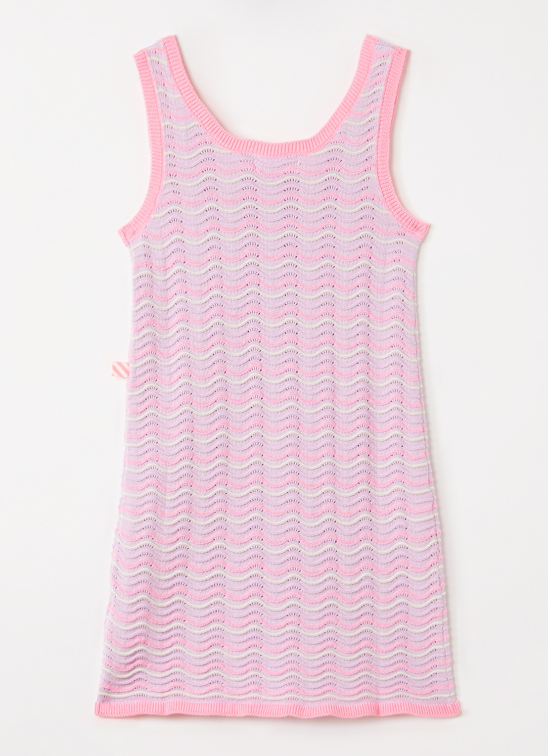 Billieblush Grofgebreide jurk met streepprint - voorkant 3 paars
