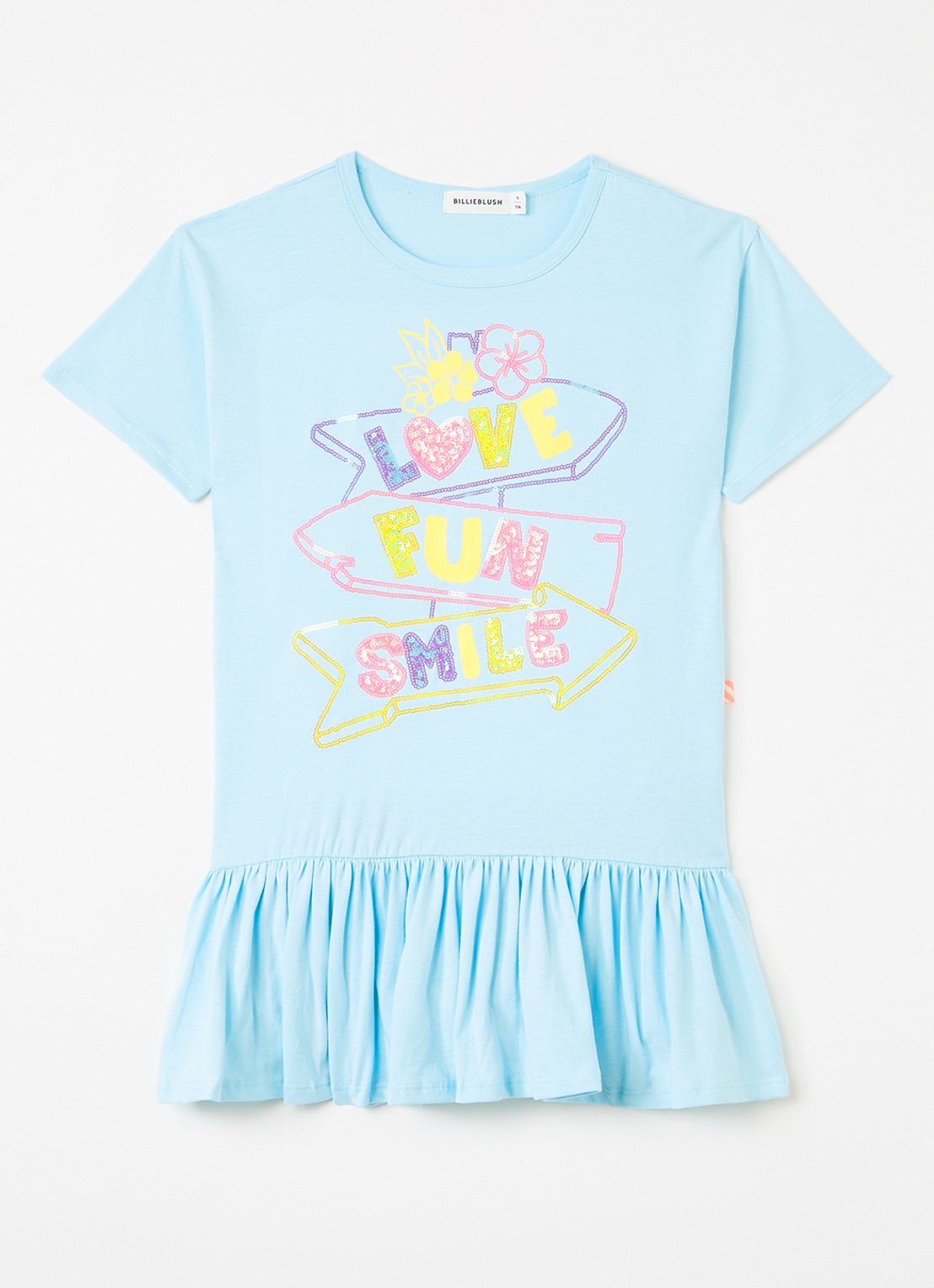 Billieblush Jurk met pailletten - voorkant blauw