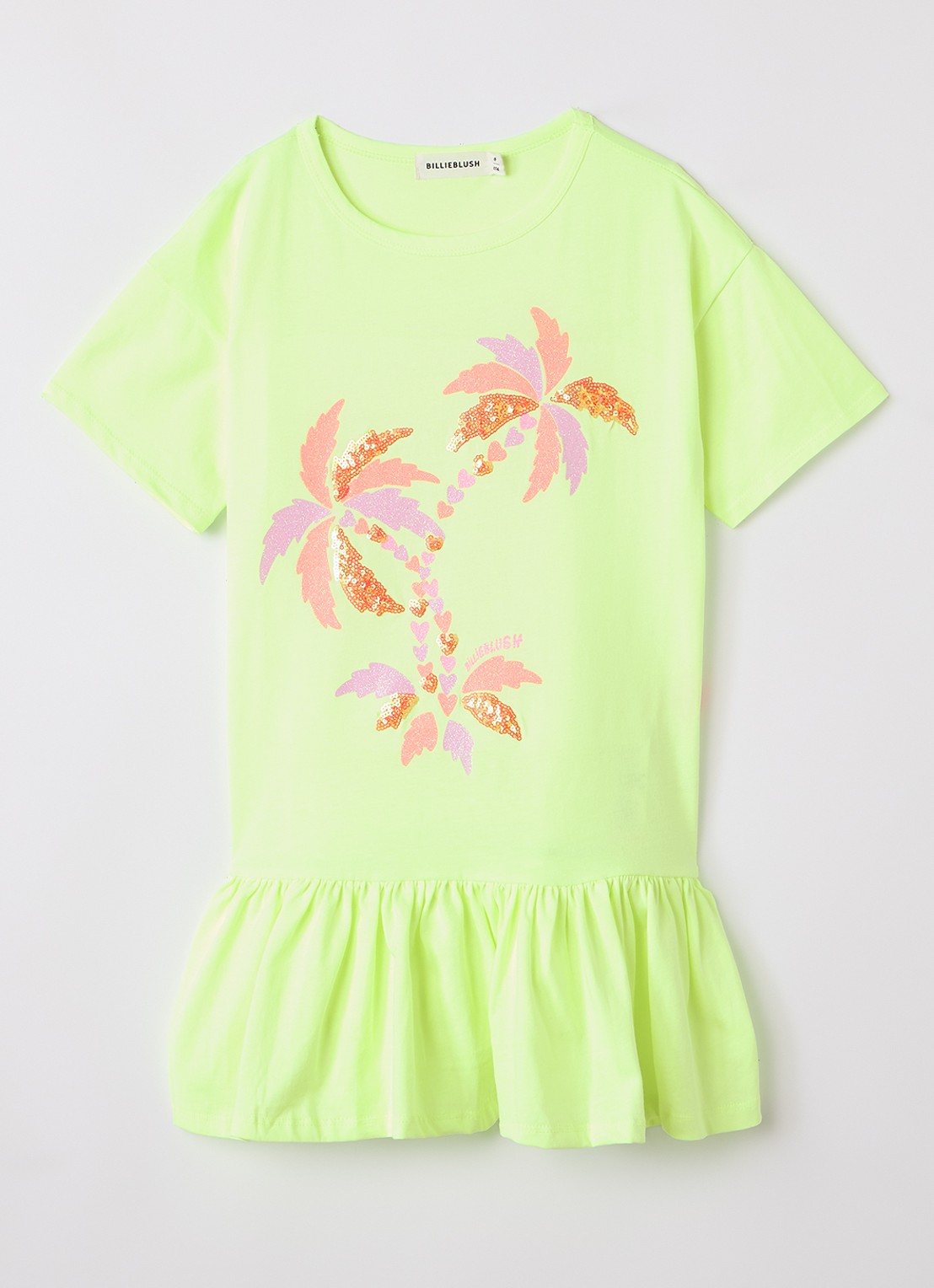 Billieblush Jurk met print - voorkant neongroen