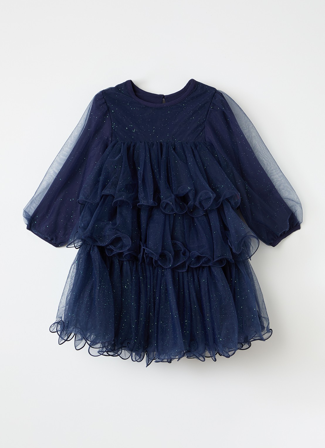 Billieblush Jurk met tule - voorkant donkerblauw