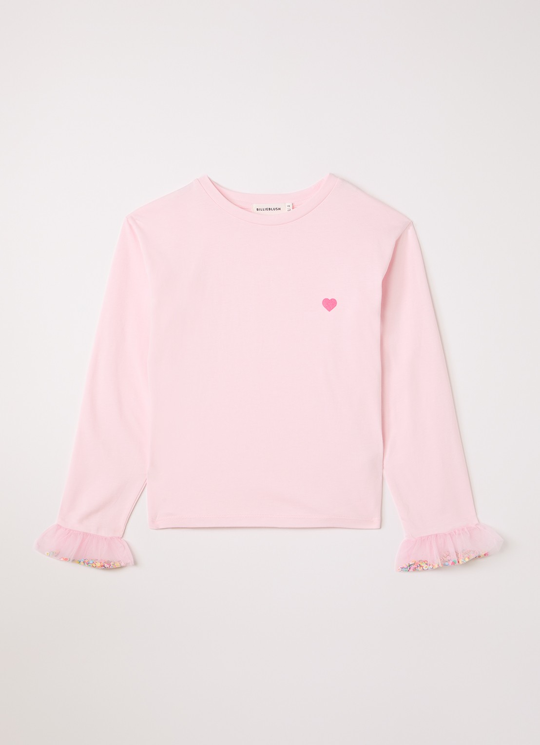 Billieblush Longsleeve met mesh details - voorkant lichtroze