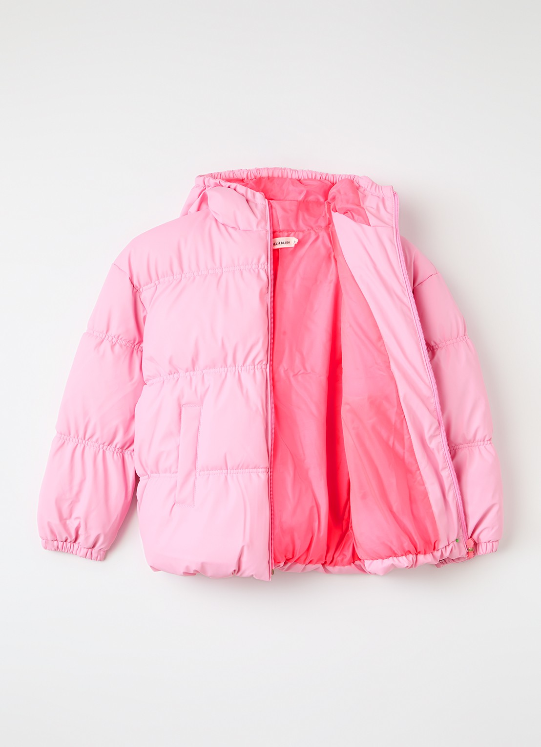 Billieblush pufferjas met logo - voorkant 2 roze