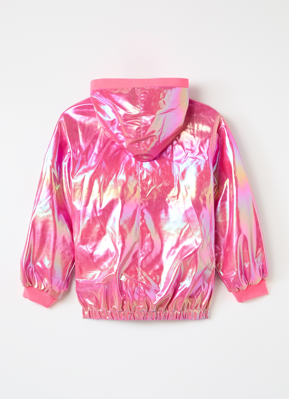 Billieblush Regenjas met glanzende finish - achterkant fuchsia