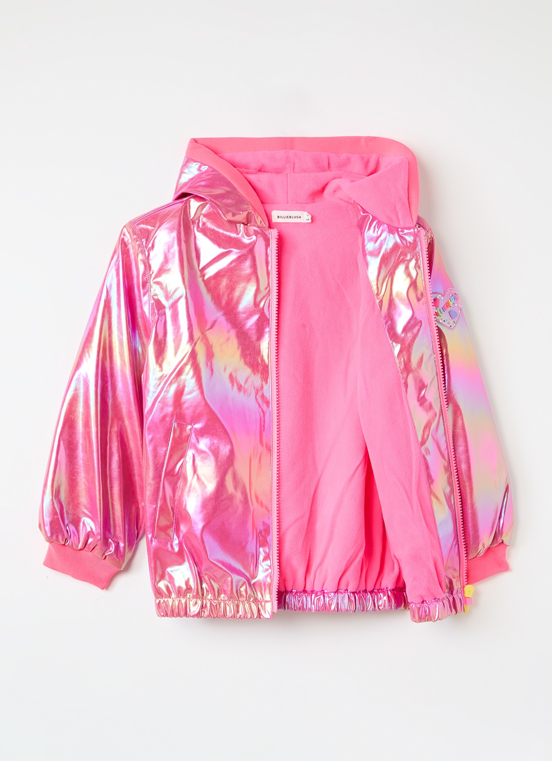 Billieblush Regenjas met glanzende finish - voorkant 3 fuchsia