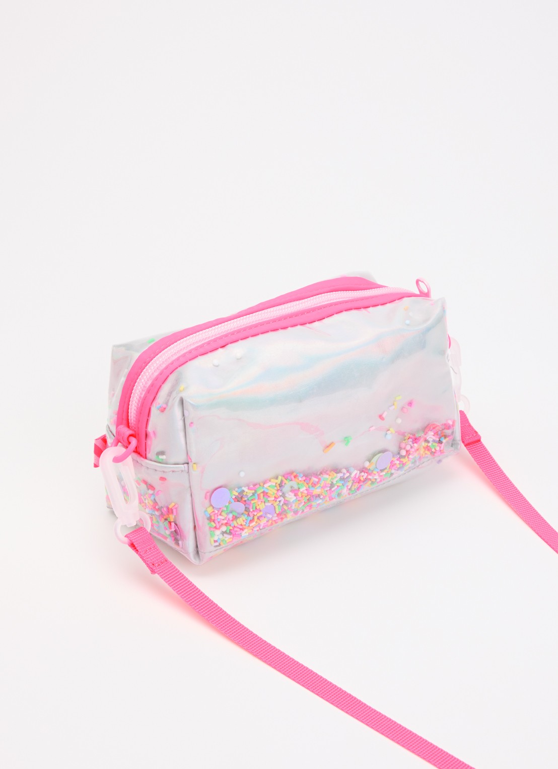 Billieblush Sprinkles crossbodytas met metallic finish - achterkant 5 zilver