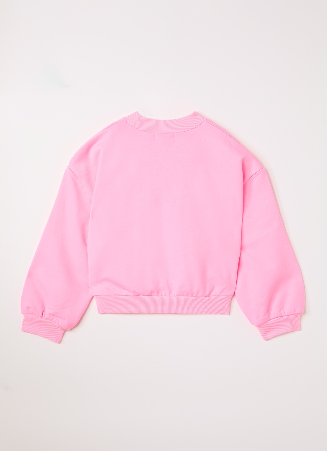 Billieblush Sweater met glitter en pailletten - voorkant 2 neonroze