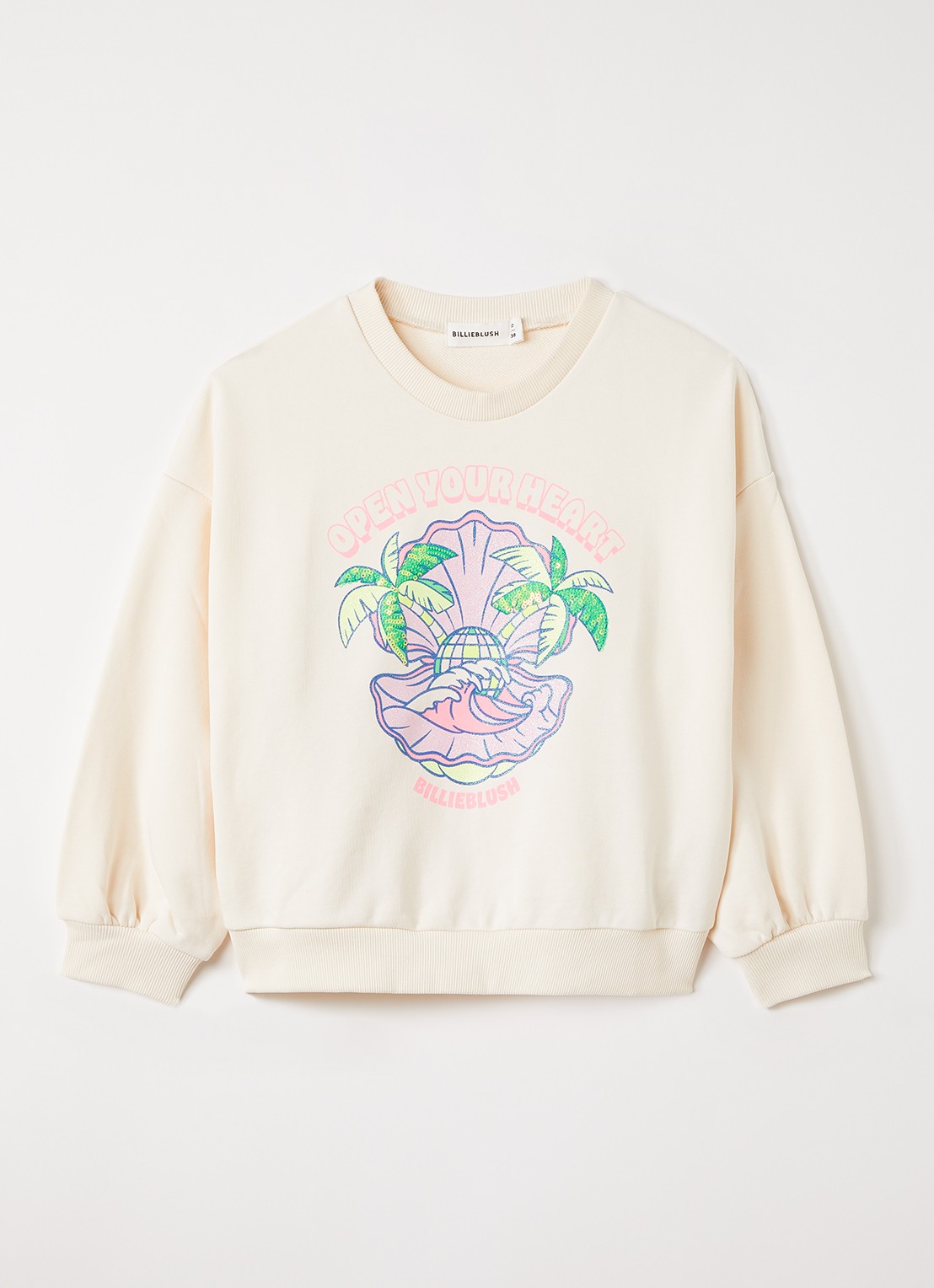 Billieblush Sweater met glitter - voorkant lichtroze
