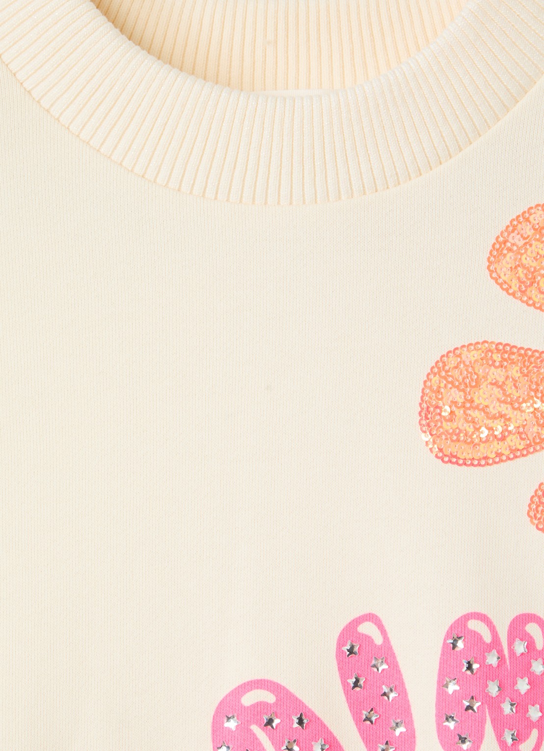 Billieblush Sweater met pailletten - detail gebroken wit