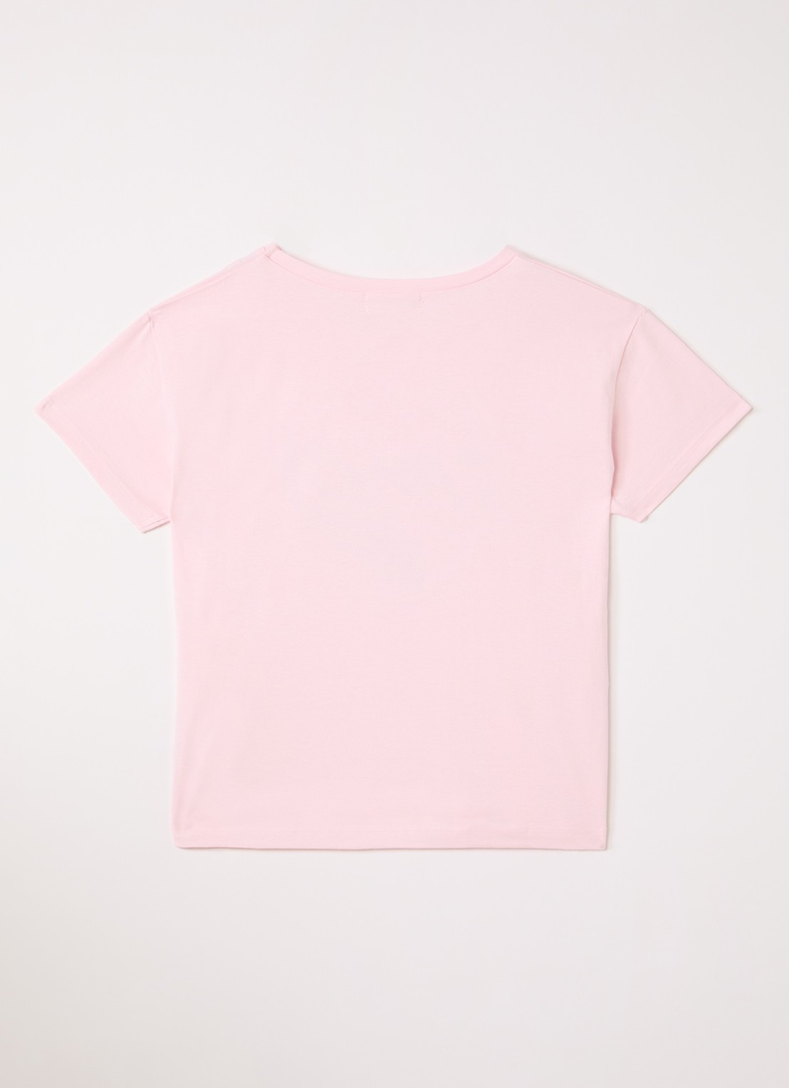 Billieblush T-shirt met pailletten en glitter - voorkant 2 lichtroze