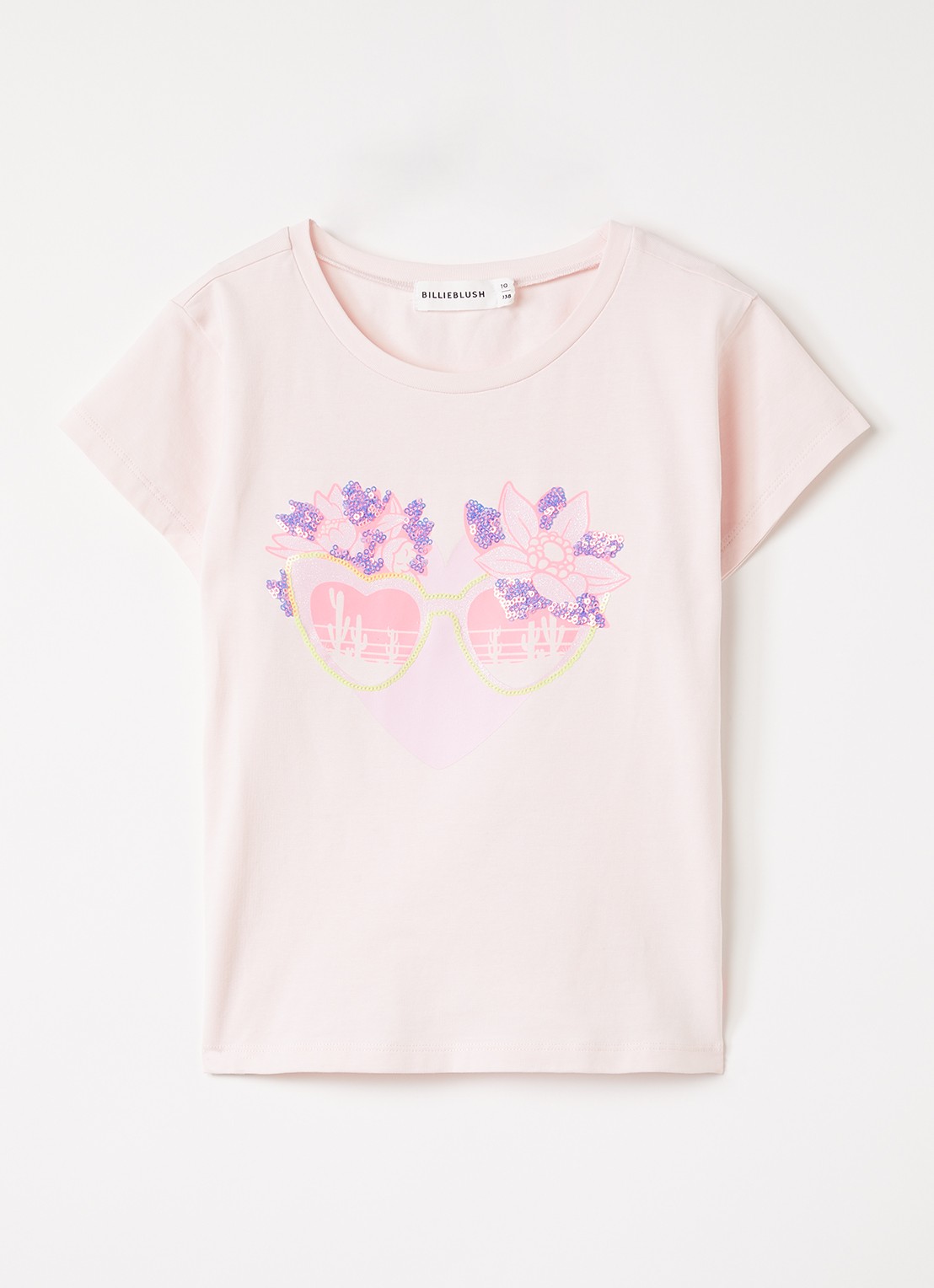 Billieblush T-shirt met print - voorkant lichtroze