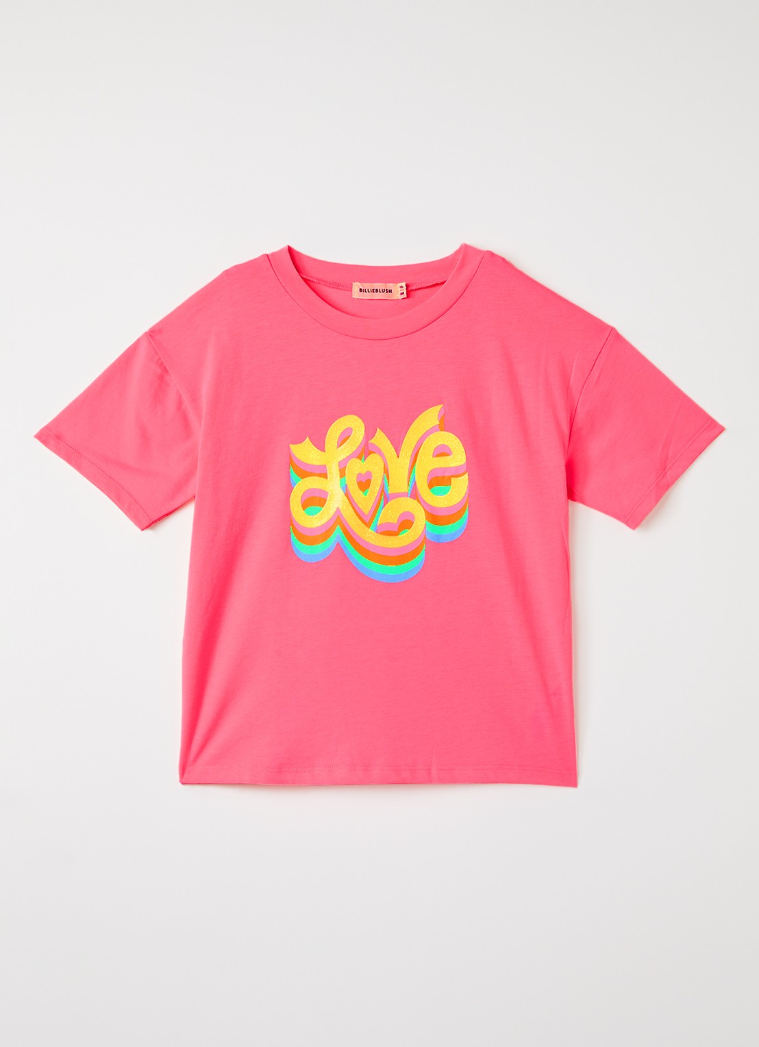 Billieblush T-shirt met print  - voorkant roze
