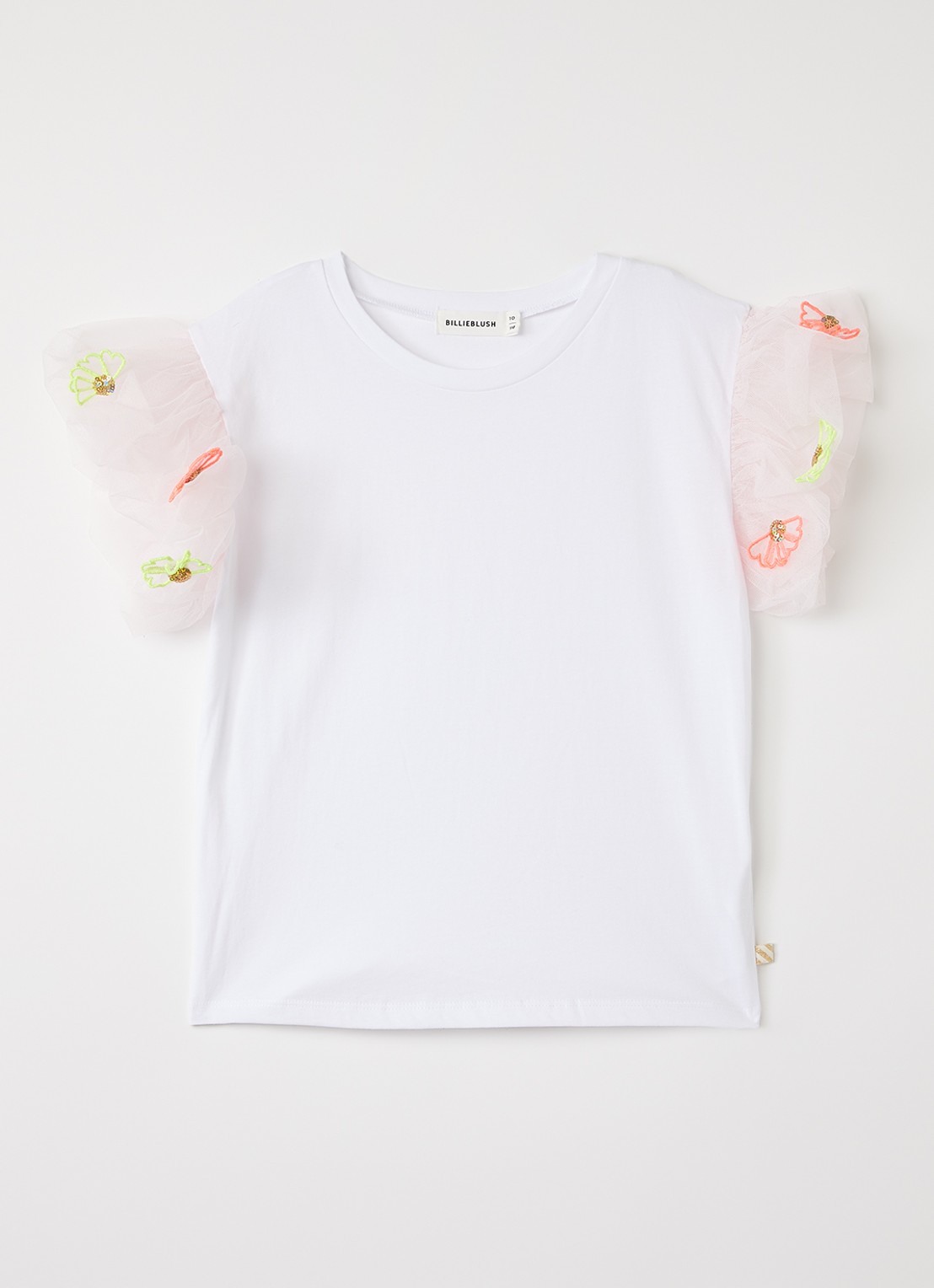Billieblush T-shirt met tule - voorkant wit