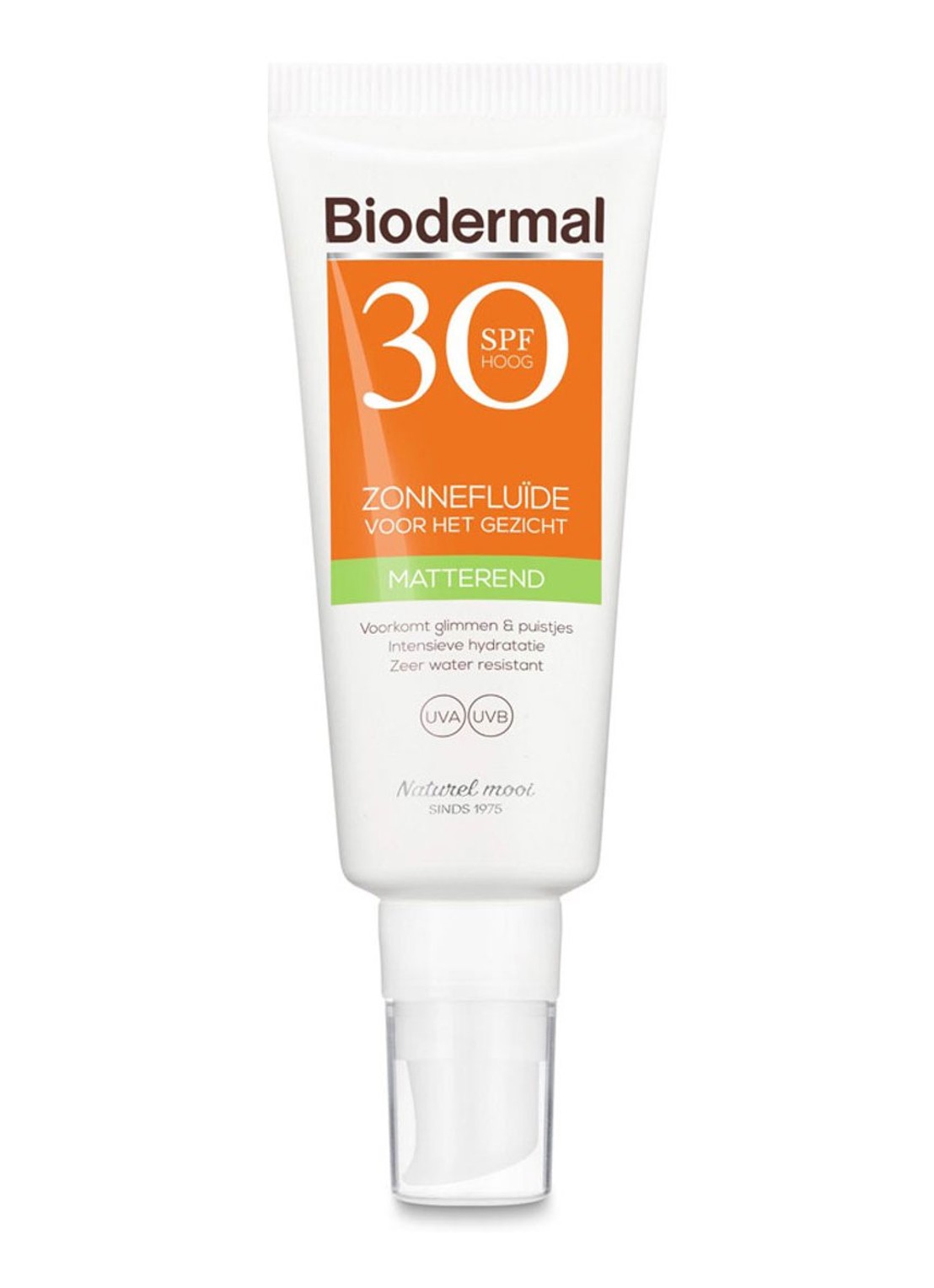 Biodermal Matterende Zonnefluïde Gezicht SPF 30 - mini zonnebrand - voorkant undefined