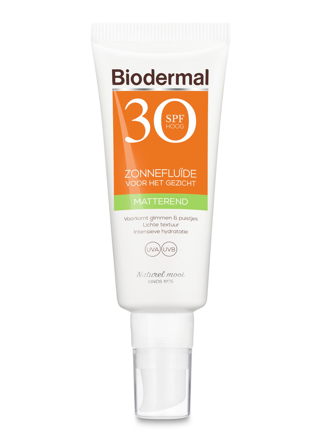 Biodermal Matterende Zonnefluïde gezicht SPF 30 - zonnebrand voor het gezicht - voorkant undefined