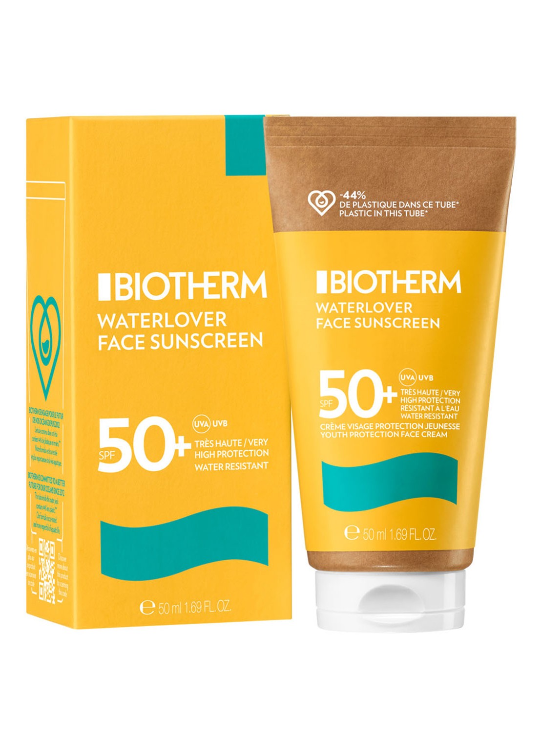 Biotherm Waterlover Face Sunscreen SPF50 - zonnebrand voor het gezicht - voorkant 2 undefined