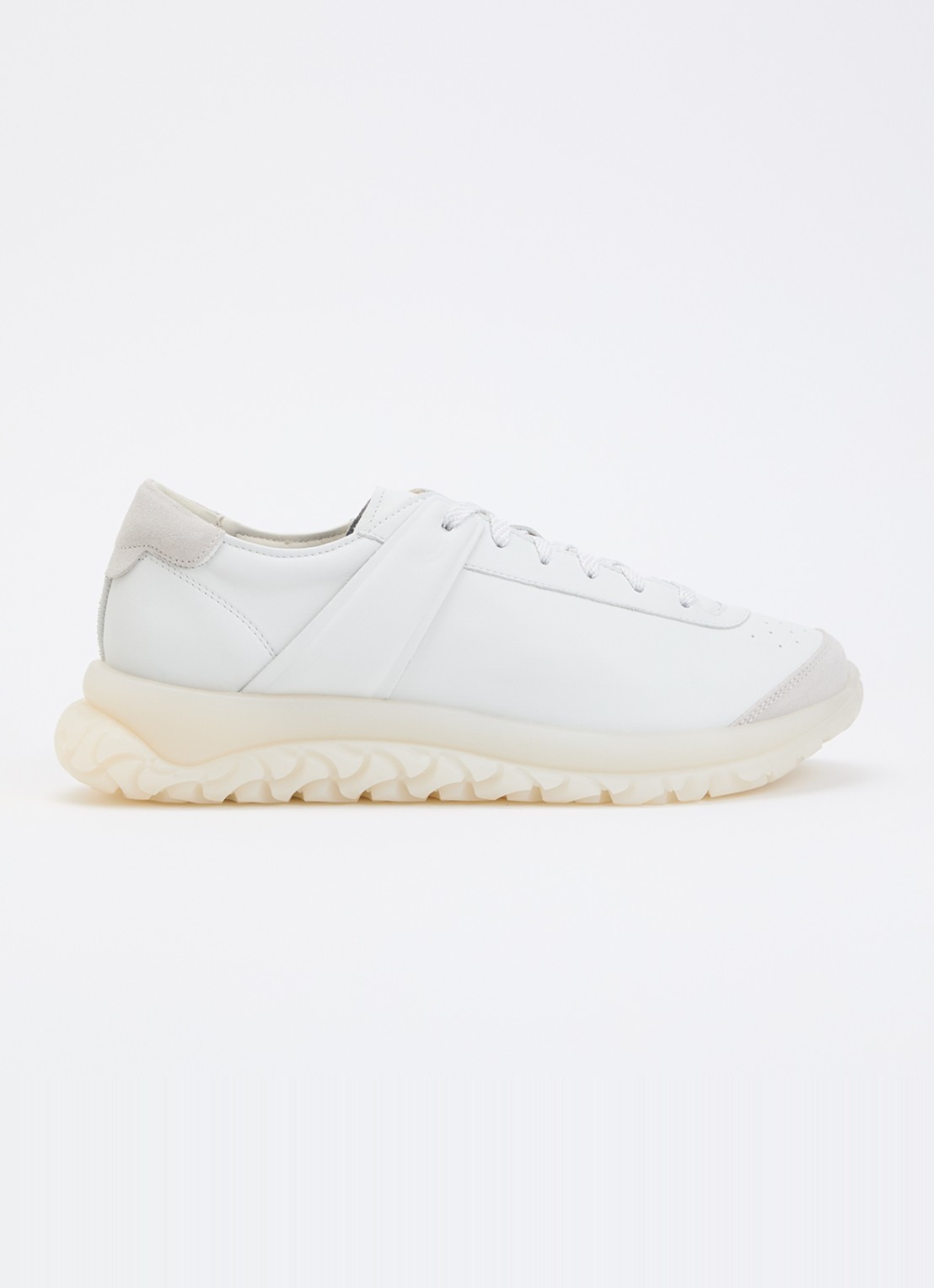 Birkenstock 1774 Stroedt sneaker van leer - voorkant wit