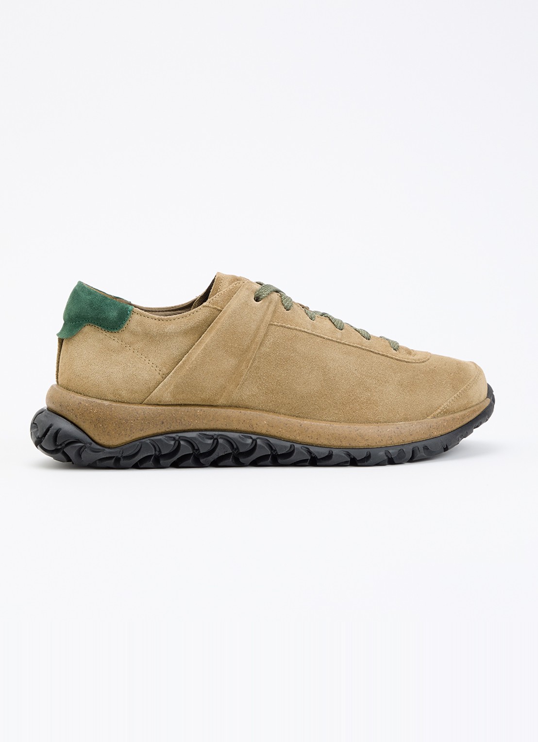 Birkenstock 1774 Stroedt sneaker van suède - voorkant 2 taupe